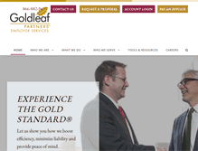 Tablet Screenshot of goldleafpartners.com